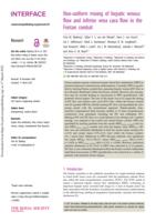 Non-uniform mixing of hepatic venous flow and inferior vena cava flow in the Fontan conduit