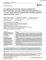 An exploratory first-in-man study to investigate the pharmacokinetics and safety of liposomal dexamethasone at a 2- and 1-week interval in patients with metastatic castration resistant prostate cancer