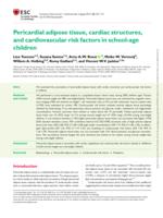 Pericardial adipose tissue, cardiac structures, and cardiovascular risk factors in school-age children