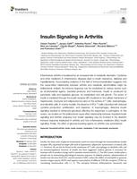 Insulin signaling in arthritis