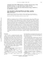 Ultrahigh field MAS NMR dipolar correlation spectroscopy of the histidine residues in light-harvesting complex II from photosynthetic bacteria levels partial internal charge transfer in the B850/his complex