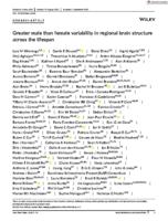 Greater male than female variability in regional brain structure across the lifespan