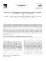 Accurate CSA measurements from uniformly isotopically labeled biomolecules at high magnetic field