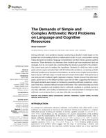 The demands of simple and complex arithmetic word problems on language and cognitive resources