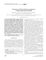 Anomalous rotational resonance spectra in magic-angle spinning NMR