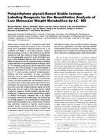 Poly(ethylene glycol)-based stable isotope labeling reagents for the quantitative analysis of low molecular weight metabolites by LC-MS