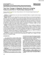 Two-year changes in magnetic resonance imaging features and pain in thumb base osteoarthritis