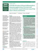 COVID-19-induced hyperinflammation, immunosuppression, recovery and survival