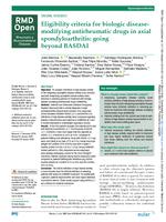 Eligibility criteria for biologic disease-modifying antirheumatic drugs in axial spondyloarthritis