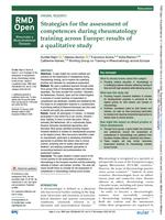Strategies for the assessment of competences during rheumatology training across Europe