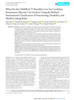 What do the OMERACT shoulder core set candidate instruments measure? An analysis using the refined international classification of functioning, disability, and health linking rules