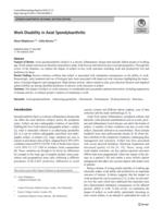 Work disability in axial spondyloarthritis