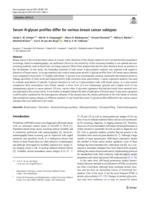 Serum N-glycan profiles differ for various breast cancer subtypes