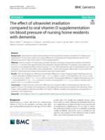 The effect of ultraviolet irradiation compared to oral vitamin D supplementation on blood pressure of nursing home residents with dementia