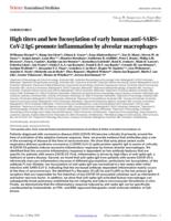 High titers and low fucosylation of early human anti-SARS-CoV-2 IgG promote inflammation by alveolar macrophages