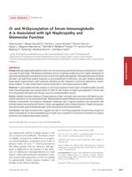 O- and N-glycosylation of serum immunoglobulin A is associated with IgA nephropathy and glomerular function
