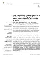 ERAP2 increases the abundance of a peptide submotif highly selective for the Birdshot Uveitis-associated HLA-A29