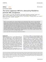 The tumor suppressor MIR139 is silenced by POLR2M to promote AML oncogenesis