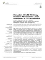 Stimulation of the PD-1 pathway decreases atherosclerotic lesion development in Ldlr deficient mice