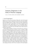 Syntactic diagnostics in the study of human language