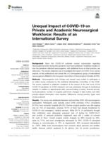 Unequal impact of COVID-19 on private and academic neurosurgical workforce