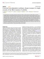 Universal size-dependent nonlinear charge transport in single crystals of the Mott insulator Ca2RuO4