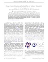 Design of pseudo-mechanisms and multistable units for mechanical metamaterials