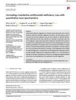 Unraveling a borderline antithrombin deficiency case with quantitative mass spectrometry