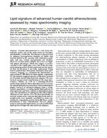 Lipid signature of advanced human carotid atherosclerosis assessed by mass spectrometry imaging