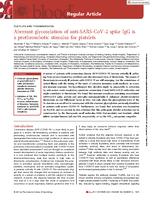 Aberrant glycosylation of anti-SARS-CoV-2 spike IgG is a prothrombotic stimulus for platelets