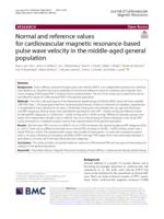 Normal and reference values for cardiovascular magnetic resonance-based pulse wave velocity in the middle-aged general population