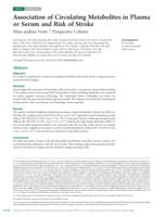 Association of circulating metabolites in plasma or serum and risk of stroke meta-analysis from 7 prospective cohorts