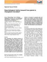 Does biological rhythm transmit from plants to rhizosphere microbes?
