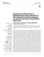 Detection and monitoring of Mycobacterium leprae infection in nine banded armadillos (Dasypus novemcinctus) using a quantitative rapid test