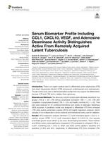 Serum biomarker profile including CCL1, CXCL10, VEGF, and adenosine deaminase activity distinguishes active from remotely acquired latent tuberculosis