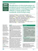 Identification of clinical phenotypes of peripheral involvement in patients with spondyloarthritis, including psoriatic arthritis