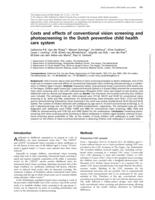 Costs and effects of conventional vision screening and photoscreening in the Dutch preventive child health care system