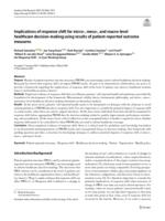 Implications of response shift for micro-, meso-, and macro-level healthcare decision-making using results of patient-reported outcome measures