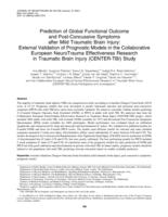 Prediction of global functional outcome and post-concussive symptoms after mild Traumatic Brain Injury