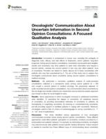 Oncologists' communication about uncertain information in second opinion consultations