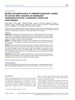 Quality and performance of validated prognostic models for survival after resection of intrahepatic cholangiocarcinoma: a systematic review and meta-analysis