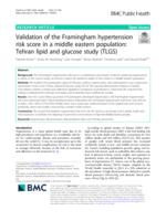 Validation of the Framingham hypertension risk score in a middle eastern population