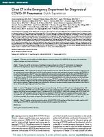 Chest CT in the emergency department for diagnosis of COVID-19 pneumonia