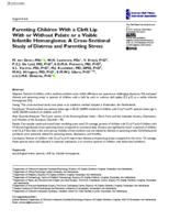 Parenting children with a cleft lip with or without palate or a visible infantile hemangioma