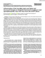 Inflammation of the sacroiliac joints and spine and structural changes on magnetic resonance imaging in axial spondyloarthritis