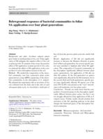Belowground responses of bacterial communities to foliar SA application over four plant generations