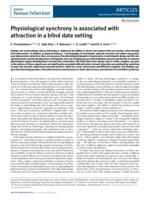 Physiological synchrony is associated with attraction in a blind date setting