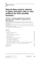 Natural deep eutectic solvents in plants and plant cells