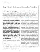 Changes of hypocretin (orexin) system in schizophrenia
