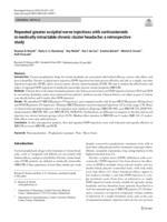 Repeated greater occipital nerve injections with corticosteroids in medically intractable chronic cluster headache